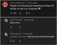 Some commenters continued to be unkind, only making one YouTube commenters point for them (Image via YouTube)